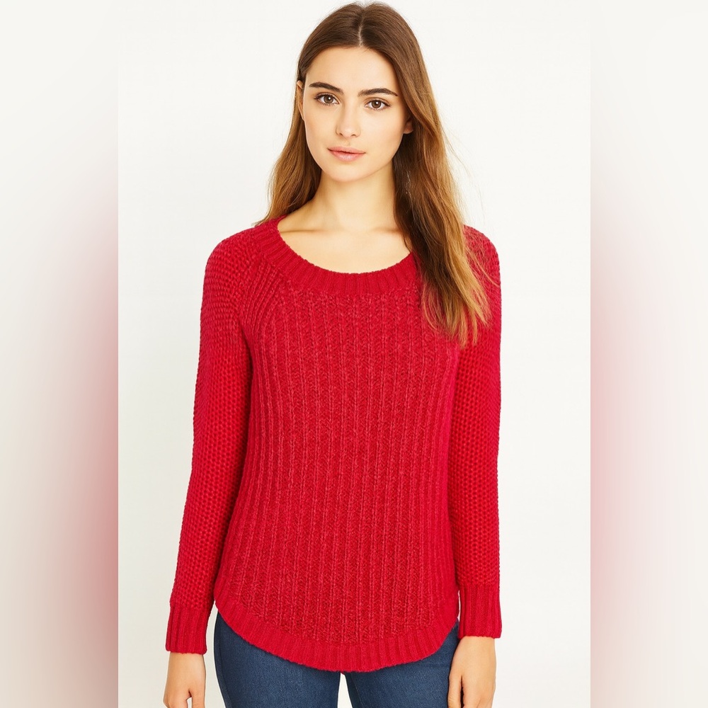Calvin Klein Jeans Women's Size Large Vibrant Red/purple Sweater